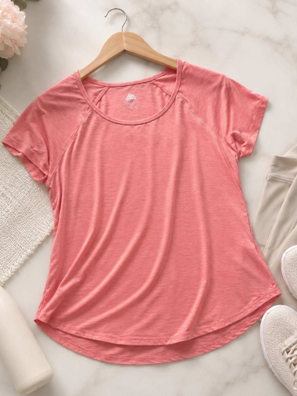 RBX Coral Pink Activewear Tee Size M